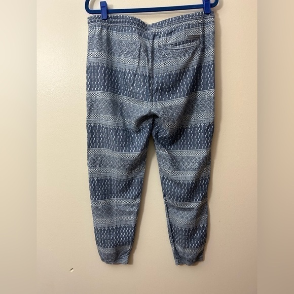 Level 99 Womens Linen Blend Mid Rise Pull On Chambray Printed Joggers Size M - Picture 9 of 14